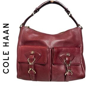 VINTAGE COLE HAAN AVERY SMALL HOBO OXBLOOD LEATHER LUDLOW ST SHOULDER BAG